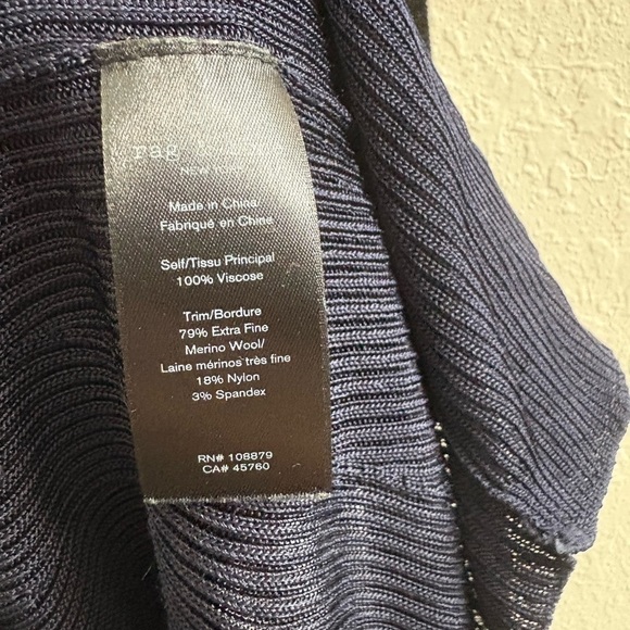 Rag & Bone Semi Sheer Blue Tank Top Black White Trim XS - Picture 5 of 5